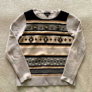 J. Crew Embellished wool sweater